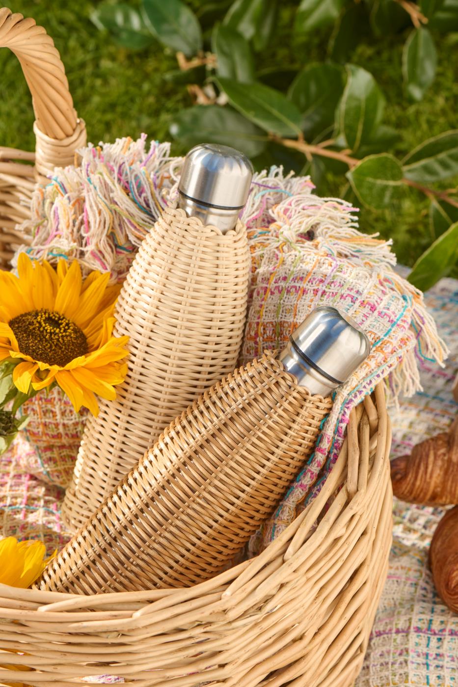 Thermosflasche 500ml | dunkelbraun Polyrattan