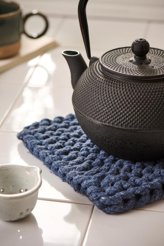 Untersetzer midnight blue gestrickt