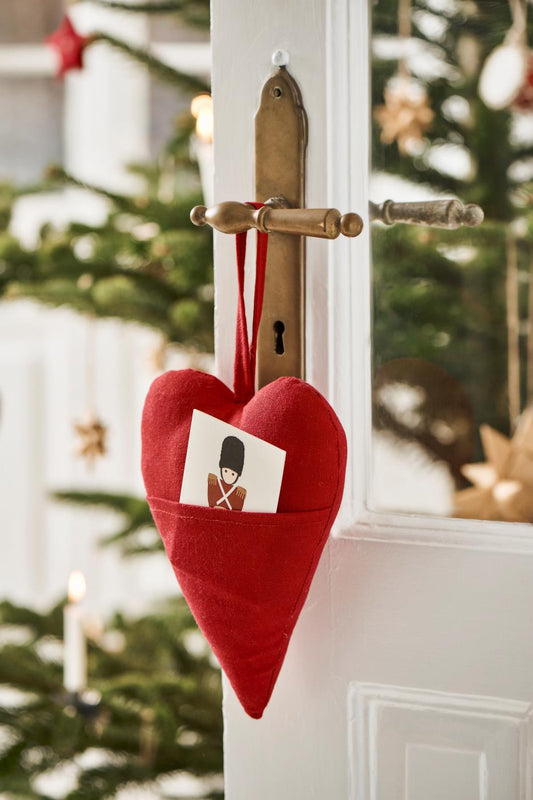 Herz mit Tasche rot/beige