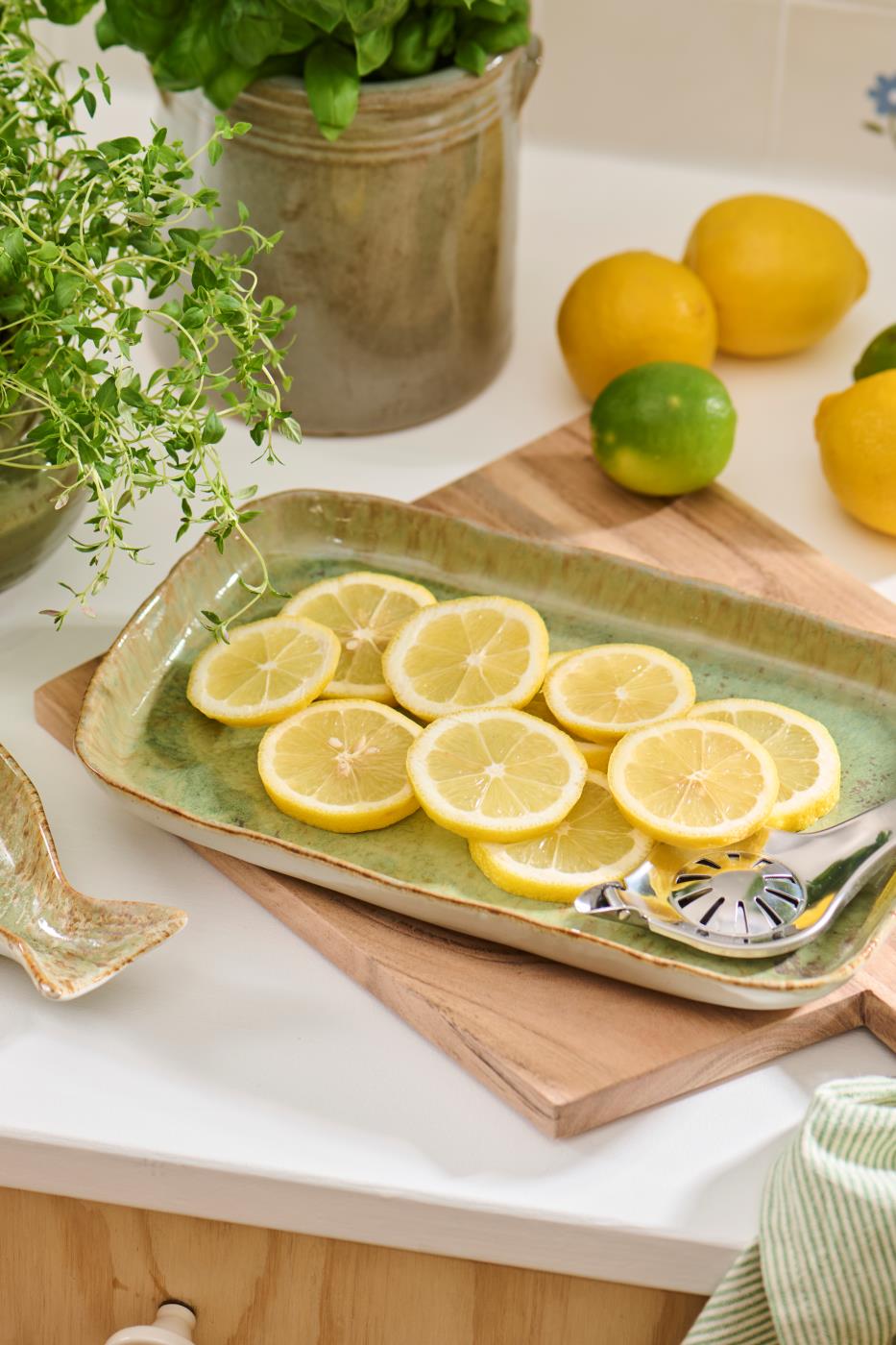 Tablett Ocean Green länglich