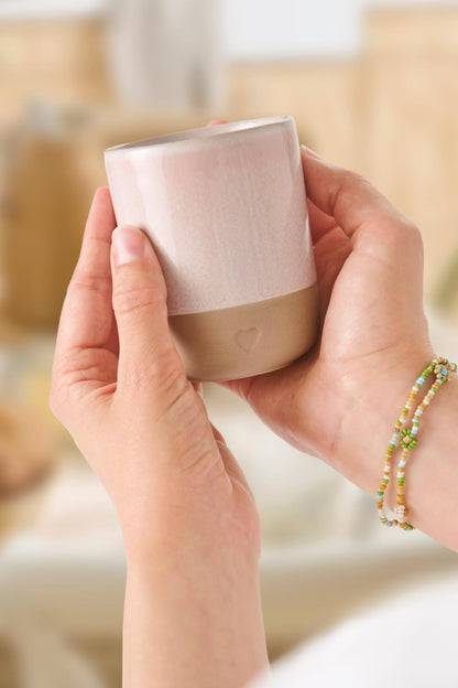 Becher mit Herz | rosa