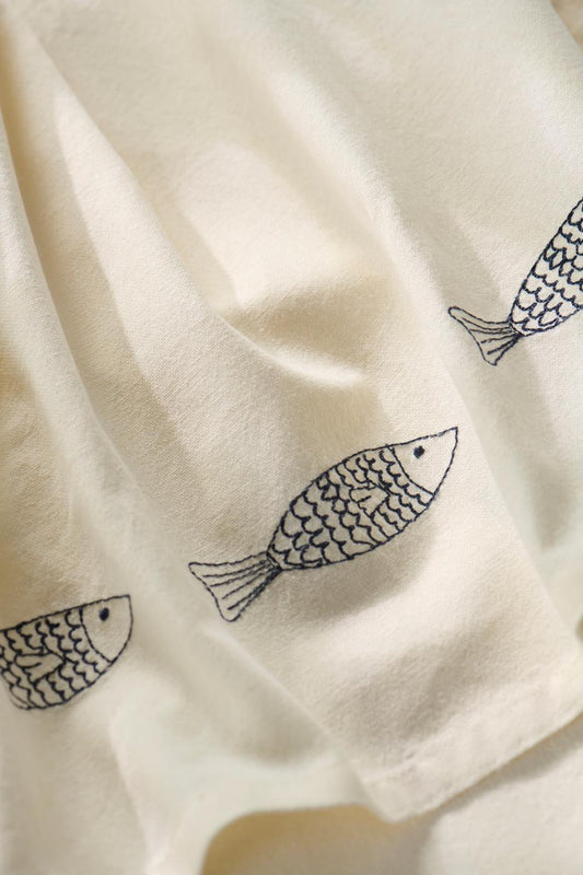 Geschirrtuch Atlantis | blaue Fische