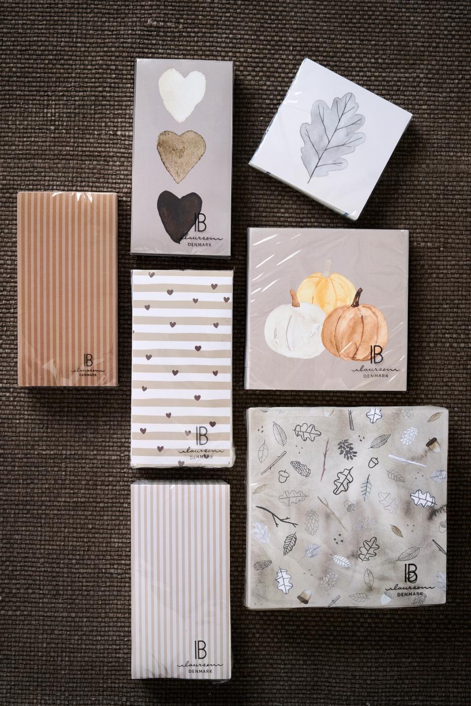 Serviette | beige gestreift
