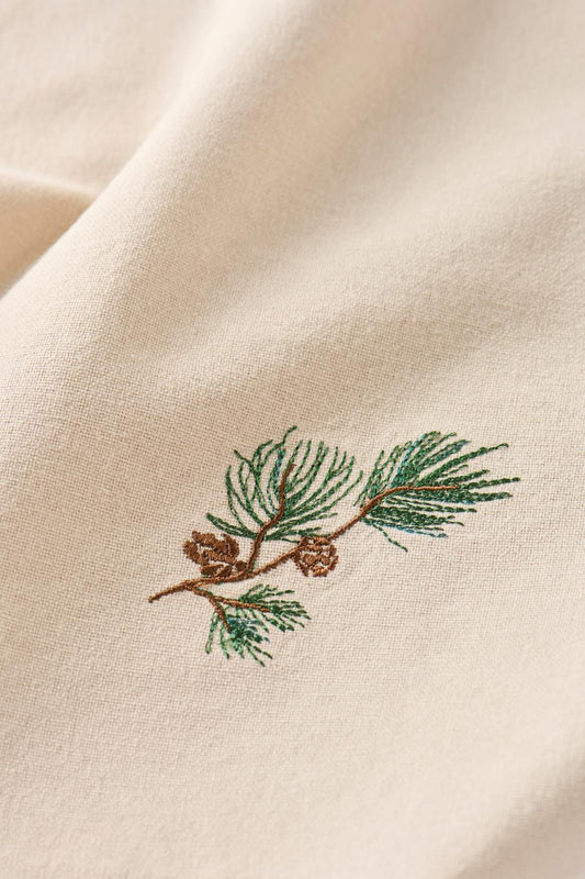 Stoffserviette Tradition | Kieferzweig und Zapfen