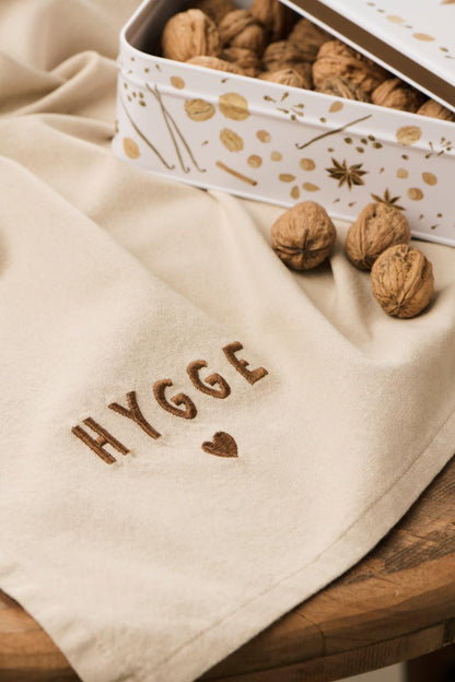 Geschirrtuch Hygge leinenfarbig
