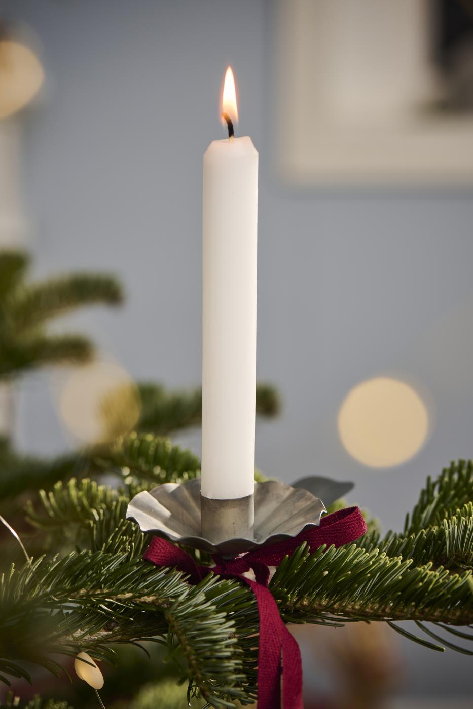 Stabkerze weiß rustikal Ø:2,2 H:18