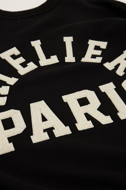 Schwarzes Sweatshirt "Atelier Paris"