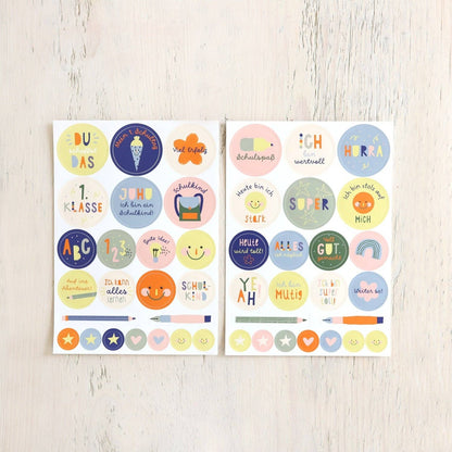 Stickerbogen A5 „Schulkind“, 2er-Set