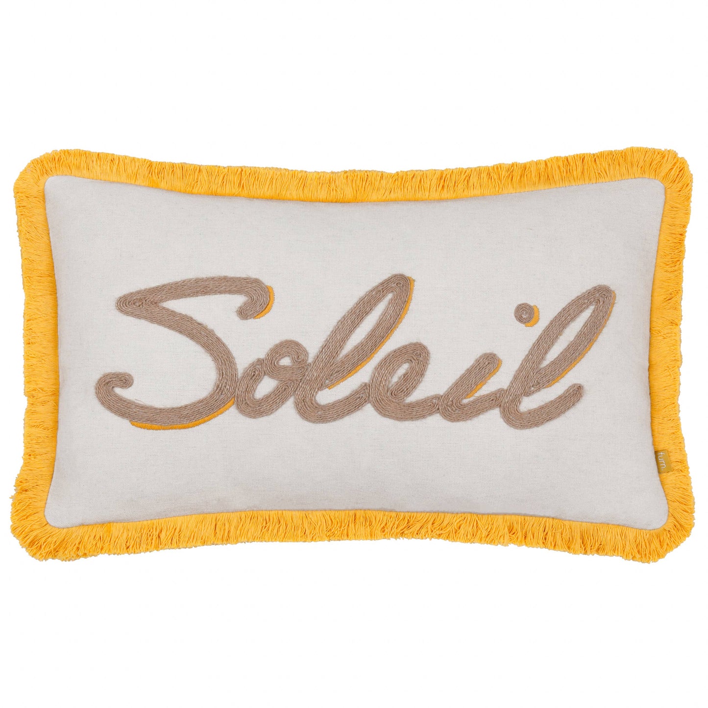 Besticktes Kissen Soleil | gelb
