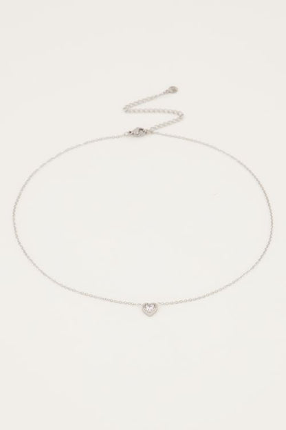 Halskette mit Strass Herz