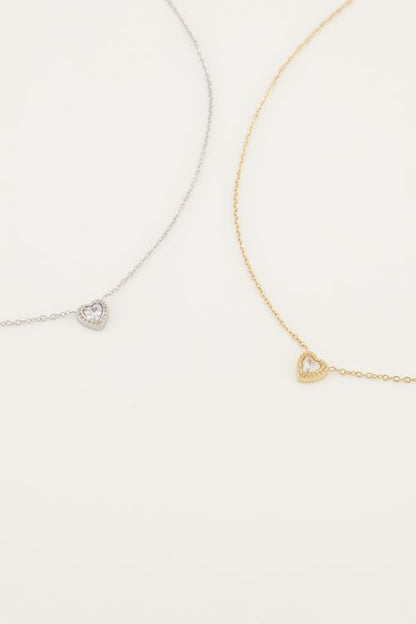 Halskette mit Strass Herz