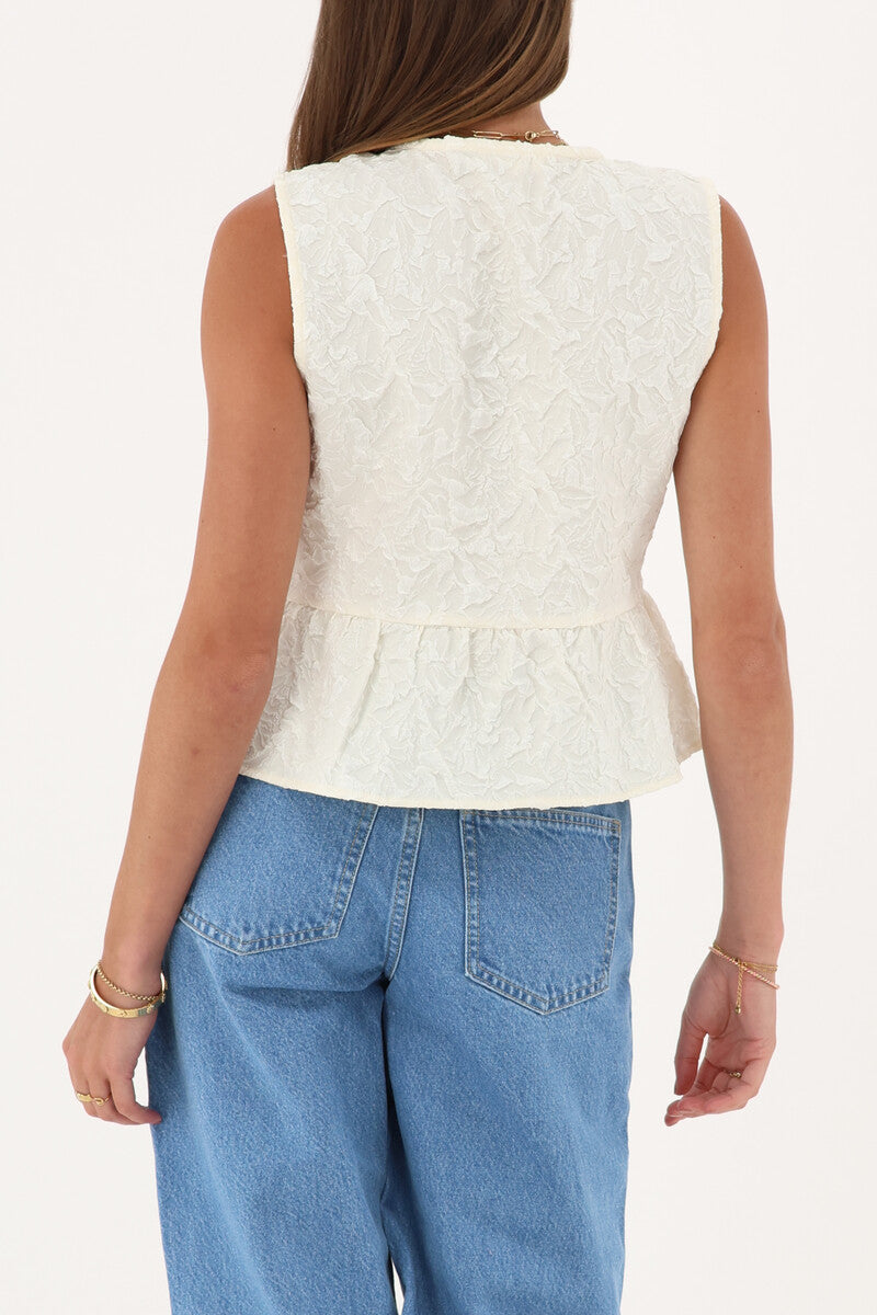 Jacquard-Weste mit Schleifen