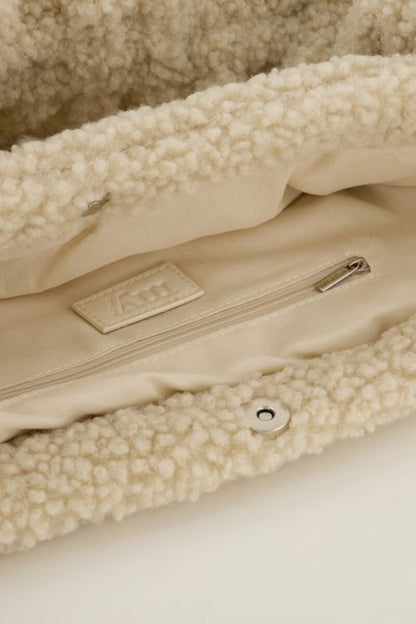 Teddyshopper mit Rüschenband, Beige