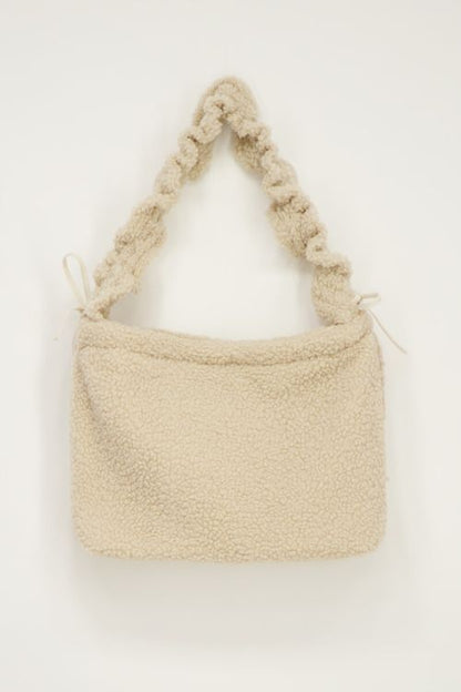 Teddyshopper mit Rüschenband, Beige