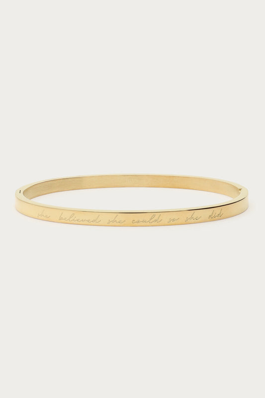 Bold Armreif "Believe" | Gold