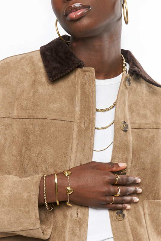 Bold Armband gedreht | Silber & Gold