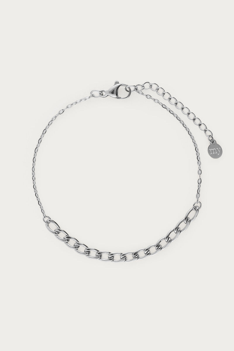Bold Gliederarmband | Silber & Gold