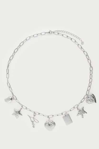 Bold Gliederkette mit Charms | Silber & Gold