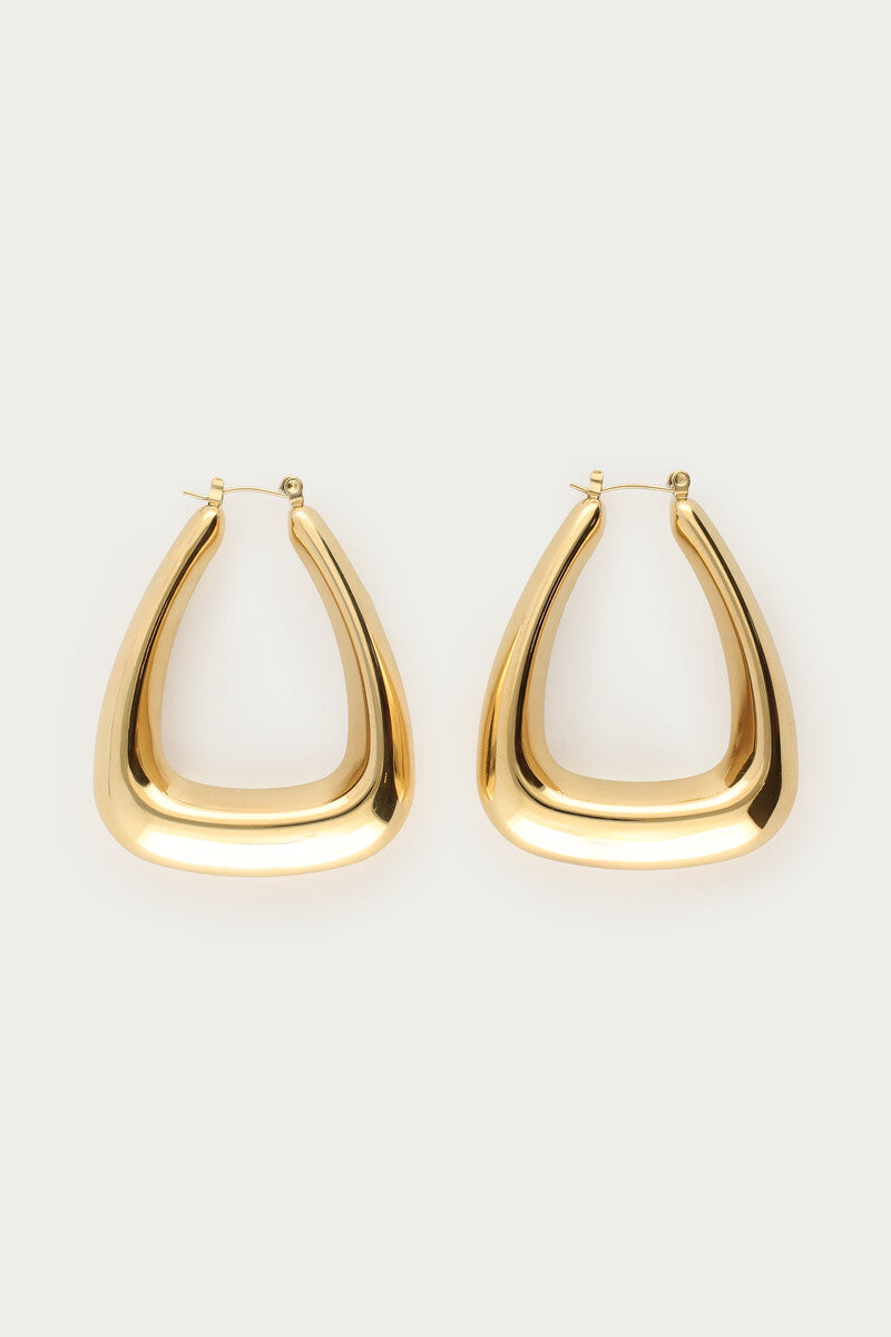 Bold Creolen Dreieck groß | Gold
