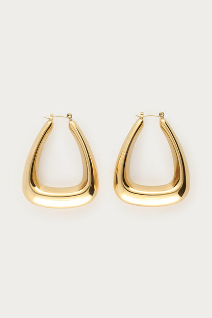 Bold Creolen Dreieck groß | Gold