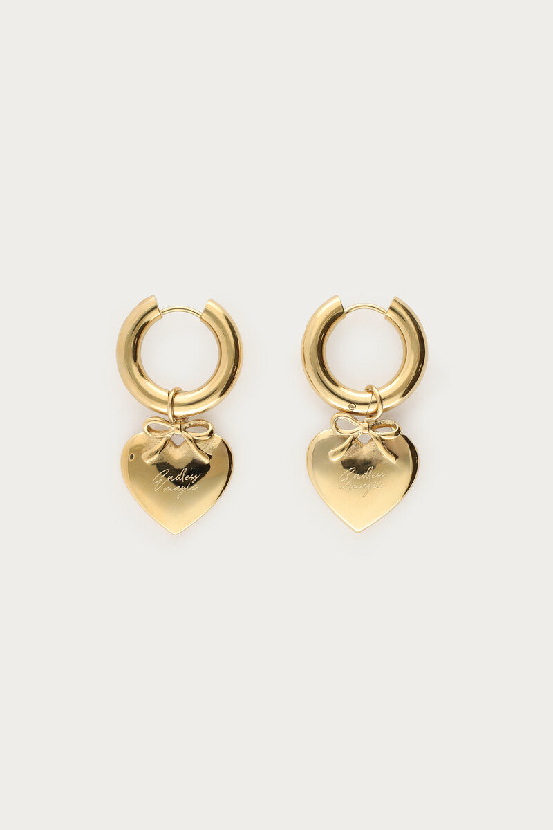 Bold Creolen mit Herz | Gold