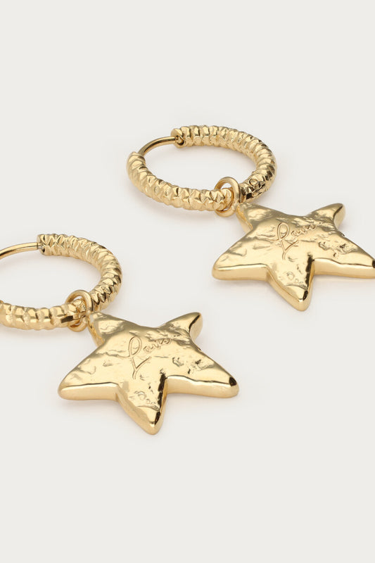 Bold Creolen mit Stern | Gold