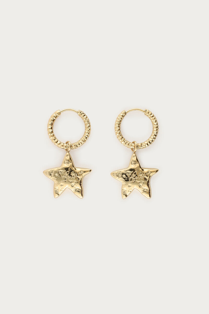 Bold Creolen mit Stern | Gold