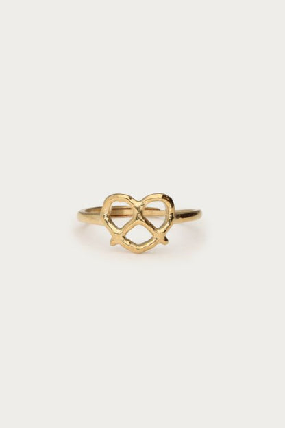 Bold Ring Brezel | Silber & Gold