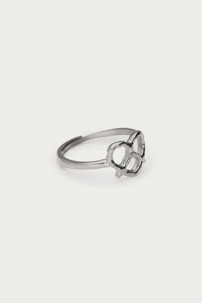 Bold Ring Brezel | Silber & Gold