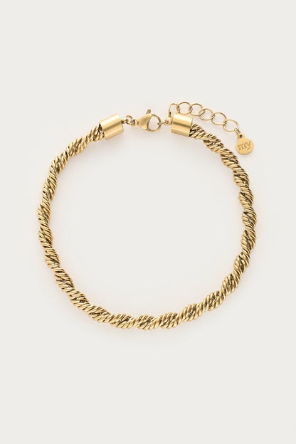 Bold Armband gedreht | Silber & Gold