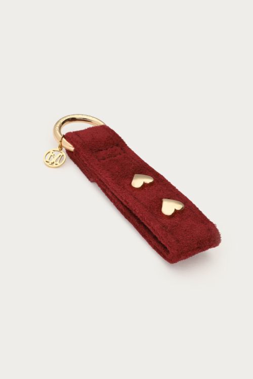 Schlüsselanhänger Bordeaux mit Herzen