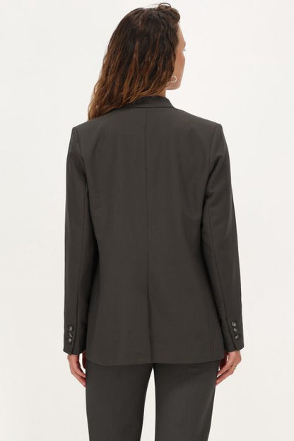 Dunkelgrüner Blazer mit doppelter Knopfleiste