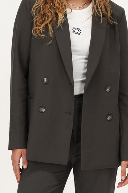 Dunkelgrüner Blazer mit doppelter Knopfleiste