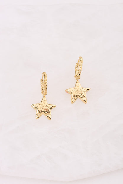 Bold Creolen mit Stern | Gold