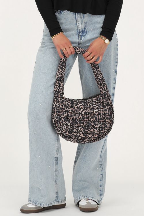 Tasche mit Leopardenmuster geriffelt
