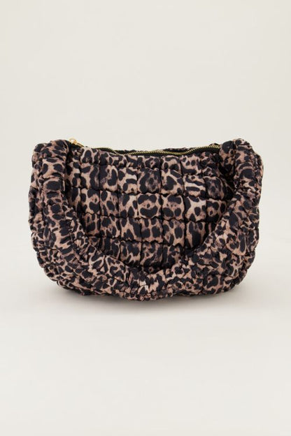 Tasche mit Leopardenmuster geriffelt
