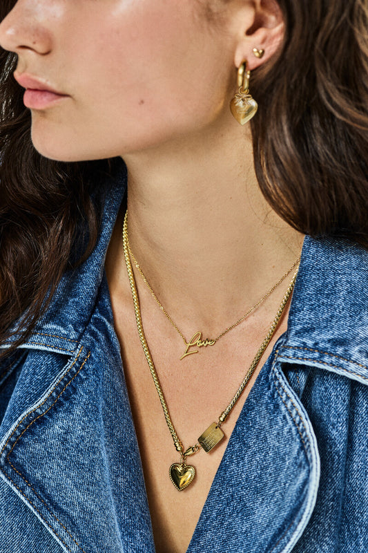 Bold Kette Love | Silber & Gold
