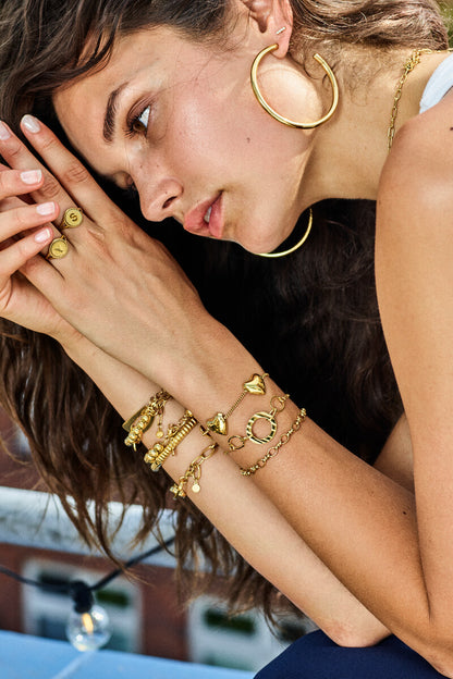 Bold Statement Armband rund | Gold