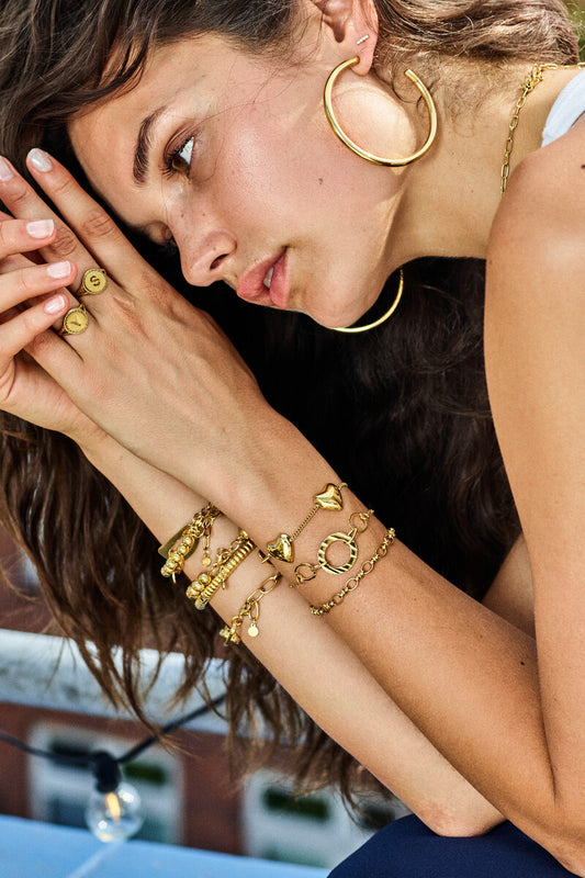 Bold Statement Armband rund | Gold