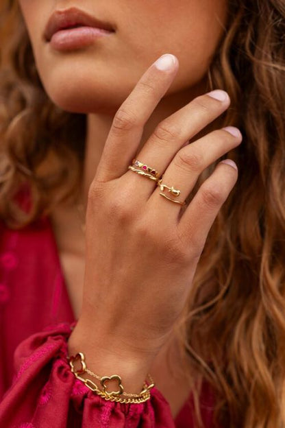 Ring mit kleinen Herzchen | Gold & Silber